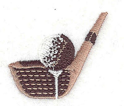 Embroidery Design: Golf club with ball<br> 1.56w X 1.44h