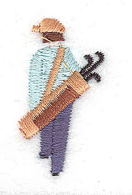Embroidery Design: Female golfer<br> 0.81w X 1.44h