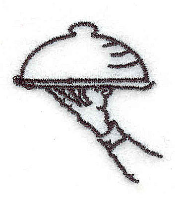 Embroidery Design: Waiters hand with tray<br> 1.31w X 1.44h