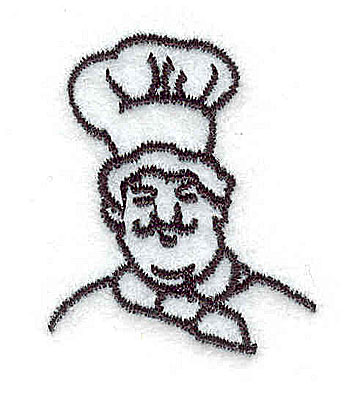 Embroidery Design: Italian Chef<br> 1.19w X 1.44h