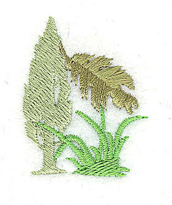 Embroidery Design: Tree leaf and grasses<br> 1.13w X 1.44h