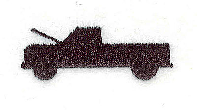 Embroidery Design: Pick up truck with open hood<br> 1.75w X 0.63h