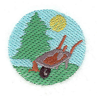 Embroidery Design: Scene with wheelbarrow<br> 1.56w X 1.50h