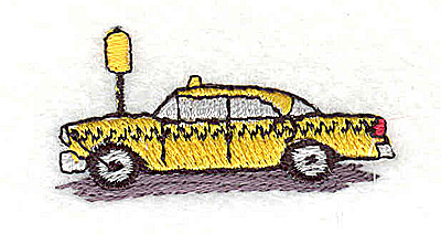 Embroidery Design: Taxi cab<br> 1.56w X 0.75h