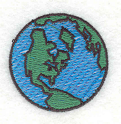 Embroidery Design: Globe<br> 1.44w X 1.44h