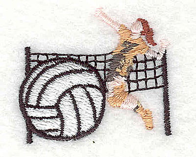 Embroidery Design: Volleyball player<br> 1.38w X 1.19h