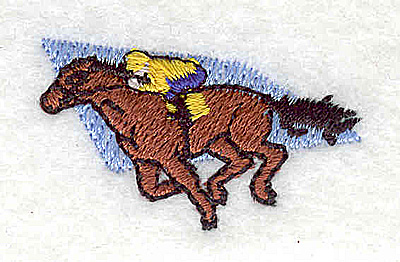 Embroidery Design: Horse racing<br> 1.50w X 0.88h