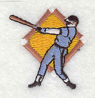 Embroidery Design: Baseball player<br> 1.38w X 1.50h