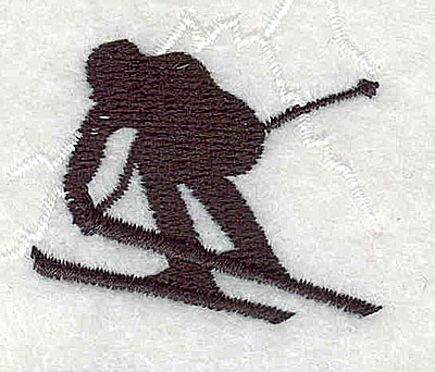 Embroidery Design: Skier<br> 4.56w X 1.44h