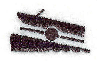 Embroidery Design: Boat on trailer<br> 1.31w X 0.75h