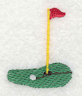 Embroidery Design: Golf green <br> 1.25w X 1.56h