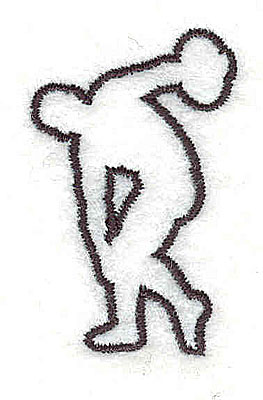 Embroidery Design: Discus thrower<br> 0.94w X 1.56h