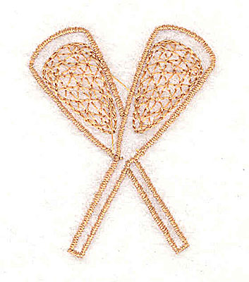 Embroidery Design: Crossed lacrosse sticks<br> 1.38w X 1.69h
