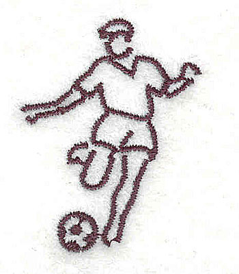 Embroidery Design: Soccer player<br> 1.13w X 1.50h