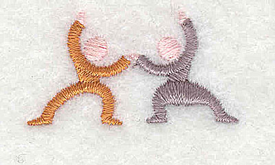 Embroidery Design: Fencers<br> 1.44w X 0.75h