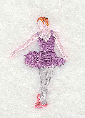 Embroidery Design: Ballerina<br> 0.94w X 1.50h
