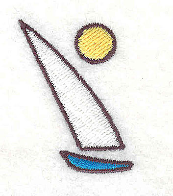 Embroidery Design: Sailboat<br> 1.06w X 1.44h