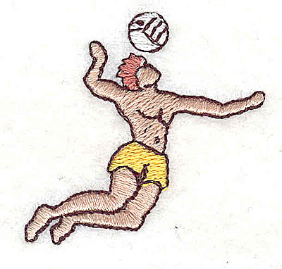 Embroidery Design: Volleyball player<br> 1.69w X 1.63h