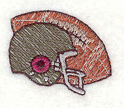 Embroidery Design: Football with helmet<br> 1.50w X 1.25h