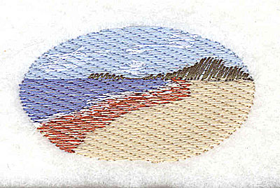 Embroidery Design: Beach scene<br> 2.19w X 1.19h