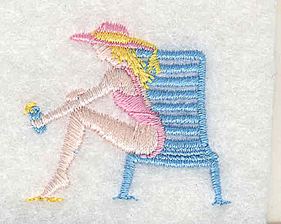 Embroidery Design: Sunbather<br> 1.56w X 1.31h