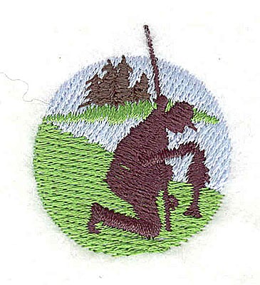 Embroidery Design: Fisherman with catch<br> 1.38w X 1.56h
