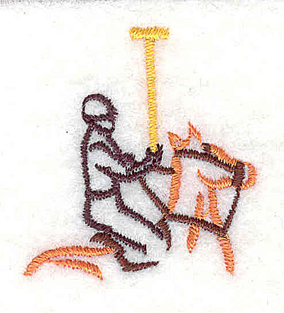 Embroidery Design: Polo player<br> 1.31w X 1.44h