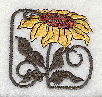 Embroidery Design: Sunflower<br> 2.25w X 2.13h