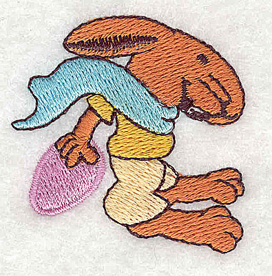 Embroidery Design: Easter bunny hopping<br> 1.81w X 1.81h