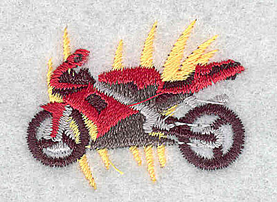 Embroidery Design: Motorcycle<br> 1.50w X 1.19h