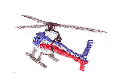 Embroidery Design: Helicopter<br> 1.44w X 0.88h