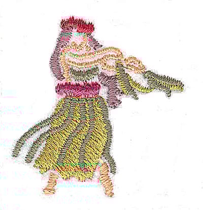 Embroidery Design: Hula dancer<br> 1.38w X 1.44h