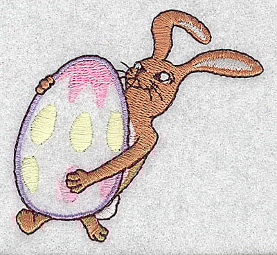Embroidery Design: Easter bunny with egg<br> 2.69w X 2.50h