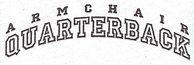 Embroidery Design: American Quarterback<br> 2.38w X 8.00h