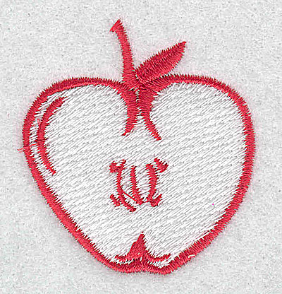 Embroidery Design: Apple<br> 1.94w X 2.06h