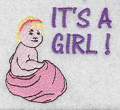 Embroidery Design: It's A Girl<br> 2.38w X 2.19h