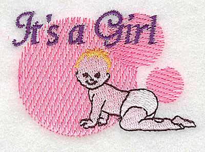 Embroidery Design: It's a Girl<br> 2.50w X 1.75h