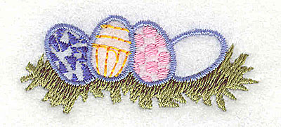 Embroidery Design: Easter eggs<br> 2.19w X 0.88h