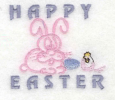 Embroidery Design: Happy easter<br> 2.25w X 2.06h