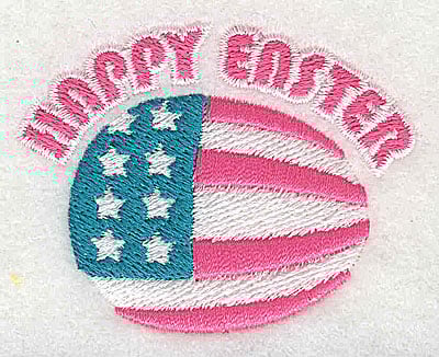 Embroidery Design: Happy Easter American egg<br> 2.50w X 1.94h