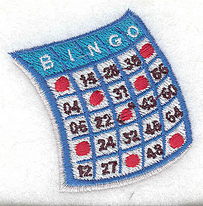 Embroidery Design: Bingo card<br> 2.44w X 2.38h