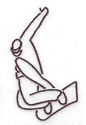 Embroidery Design: Snowboarder<br> 1.75w X 3.00h