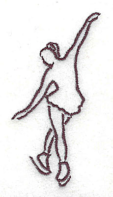 Embroidery Design: Figure skater<br> 1.38w X 2.75h