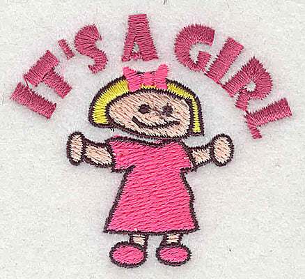 Embroidery Design: It's a Girl<br> 2.31w X 2.13h