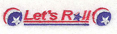 Embroidery Design: Let's Roll<br> 2.94w X 0.50h