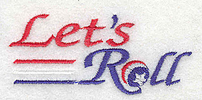 Embroidery Design: Let's Roll<br> 2.31w X 1.25h