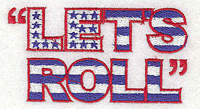 Embroidery Design: Let's roll<br> 3.31w X 1.75h