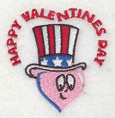 Embroidery Design: Happy Valentines Day<br> 2.19w X 2.25h