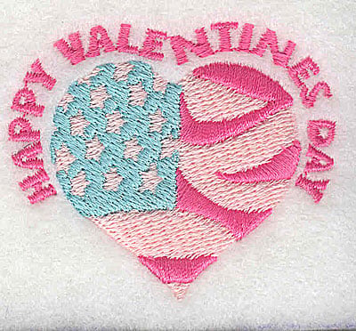 Embroidery Design: Happy Valentines Day<br> 2.25w X 1.94h