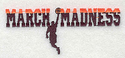 Embroidery Design: March Madness<br> 3.50w X 1.44h